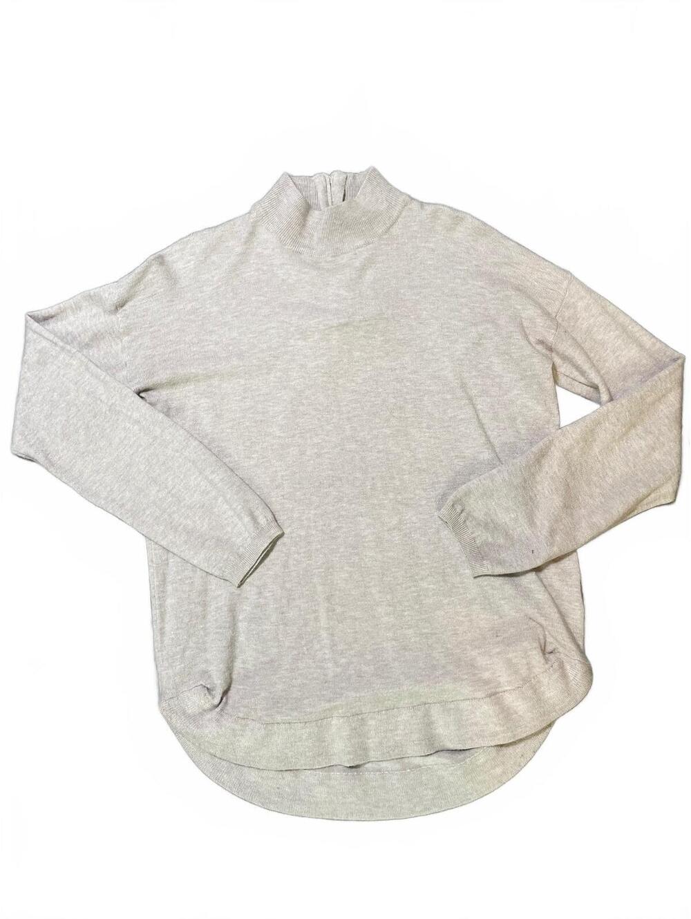 Cyrus Women’s Tan/Oatmeal Mock Neck Soft Sweater Medium EUC